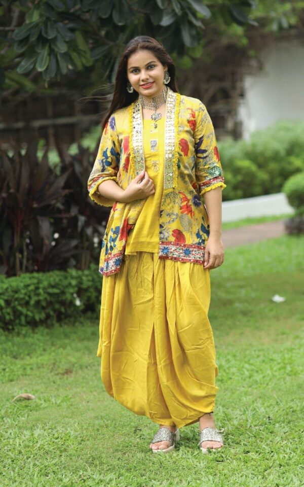 YELLOW MIRROR PATIALA PANTS Ethnic Wear