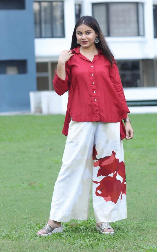 RED SHIRT & ROSE PANTS Rumourss Garments