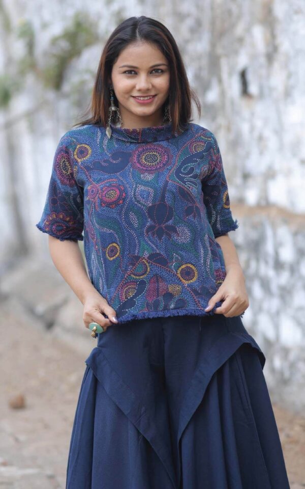 FL 2211 Blue Pleated