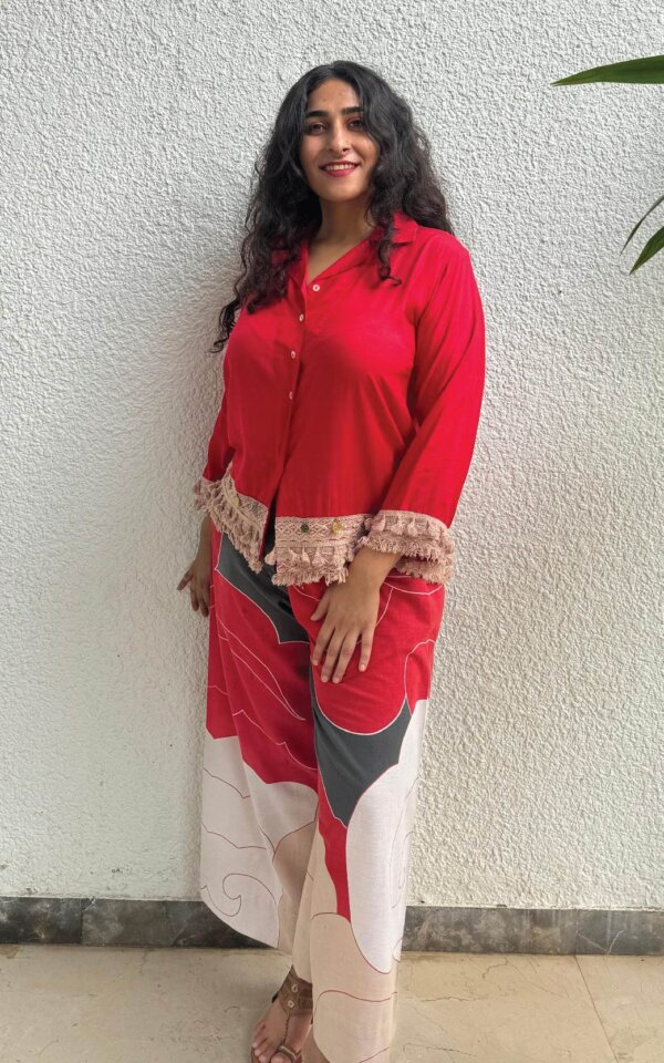 FL 2242 Red Buddha shirt - Image 3