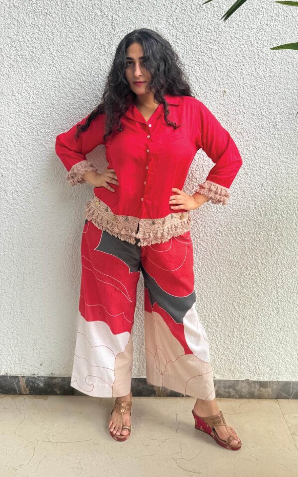 FL 2242 Red Buddha shirt - Image 2