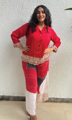 FL 2242 Red Buddha shirt