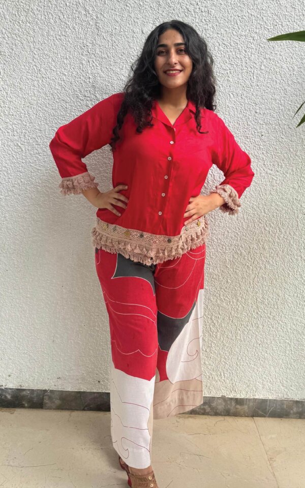FL 2242 Red Buddha shirt